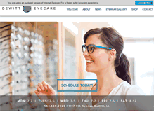 Tablet Screenshot of dewitteyecare.com